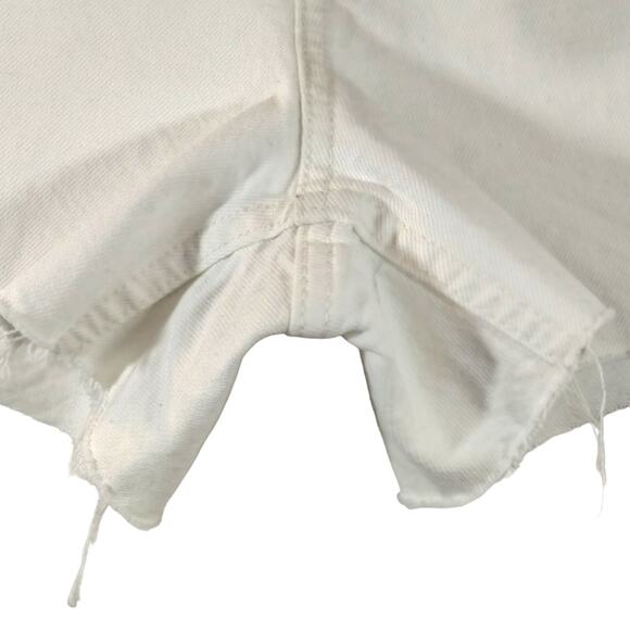 E Hudson Los Angeles Women's White Lori High Rise Denim Shorts NWT Plus Size 32 - Picture 4 of 10